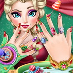 Elsa Christmas Manicure