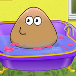 Pou Baby Bathing