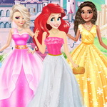 Princesses Different Shoulder Dress