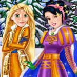 Rapunzel And Snow White Winter Dress Up